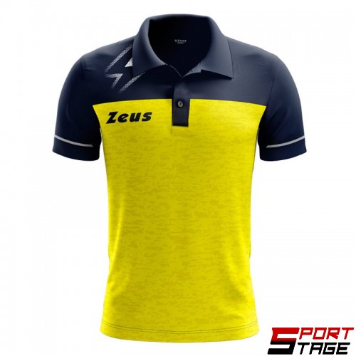 Мъжка Тениска ZEUS Polo Bikolor Giallo/Blu