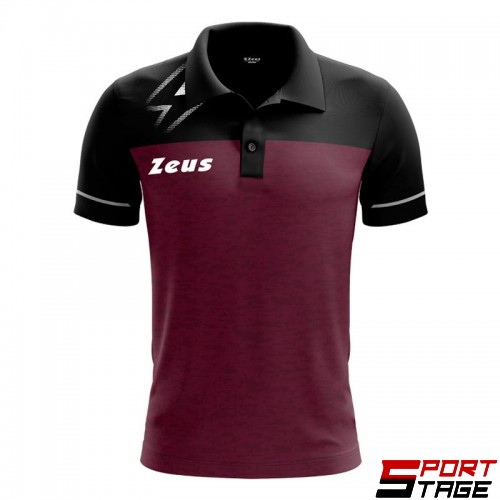 Мъжка Тениска ZEUS Polo Bikolor Granata/Nero