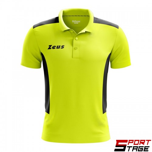 Детска Тениска ZEUS Polo Start Giallo Fluo/Nero
