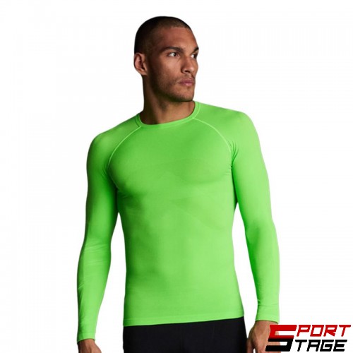 Мъжка Спортна Термо Блуза MUSAI Joto Thermal Long Sleeve T-Shirt Fluor Green