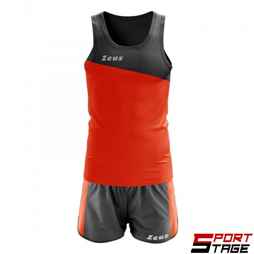 Екип За Бягане ZEUS Kit Robert Grigio/Arancio