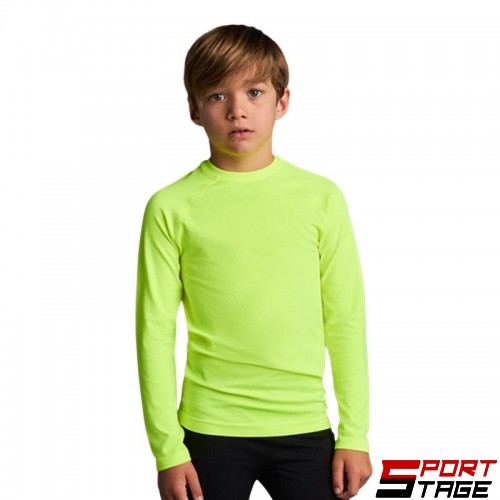 Детска Спортна Термо Блуза MUSAI Joto Thermal Long Sleeve Kids T-Shirt Fluor Yellow