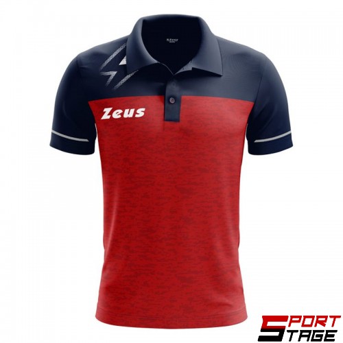 Мъжка Тениска ZEUS Polo Bikolor Rosso/Blu