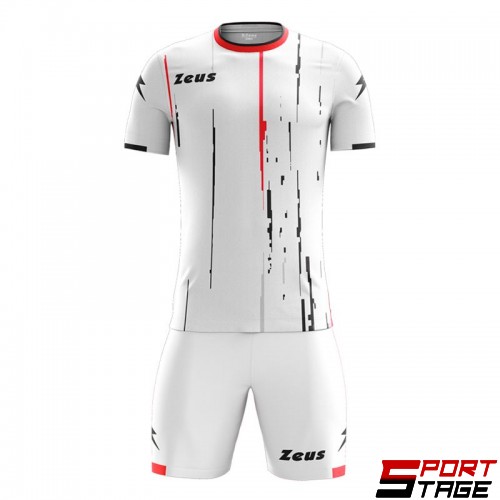 Детски Спортен Екип ZEUS Kit Bolt White Rosso/Nero
