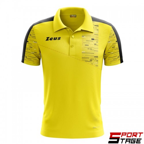 Мъжка Тениска ZEUS Polo Glitch Giallo/Nero