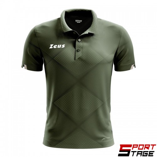 Мъжка Тениска ZEUS Polo Galaxy Verde Military