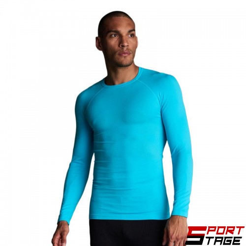Мъжка Спортна Термо Блуза MUSAI Joto Thermal Long Sleeve T-Shirt Fluor Turquoise