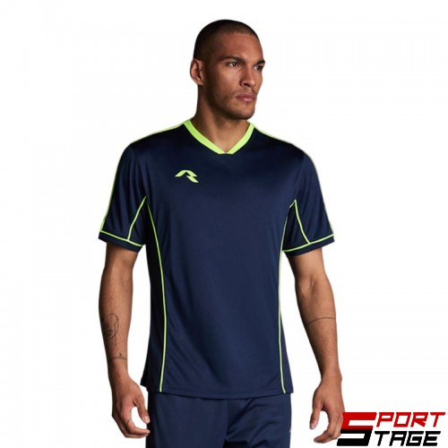 Мъжка Тениска MUSAI Afiki T-Shirt Navy Blue/Fluor Yellow