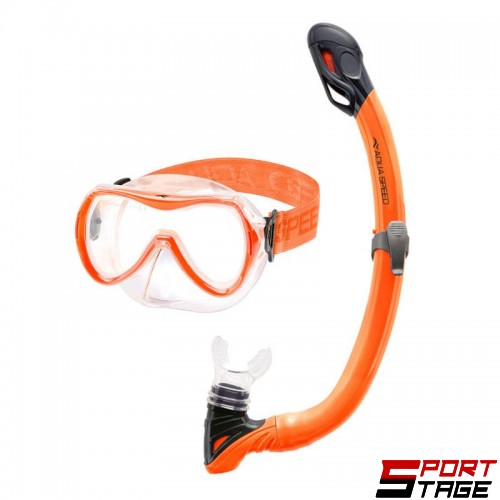 Комплект Маска И Шнорхел AQUA SPEED Snorkeling set Alize Samos 75