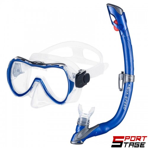 Комплект Маска и Шнорхел AQUA SPEED Snorkeling Set Enzo-Evo Junior 11
