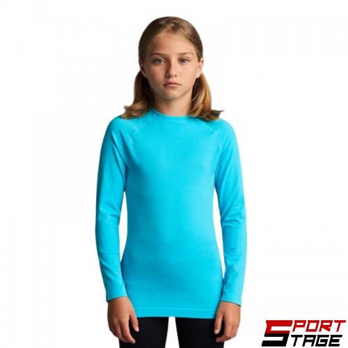 Детска Спортна Термо Блуза MUSAI Joto Thermal Long Sleeve Kids T-Shirt Fluor Turquoise