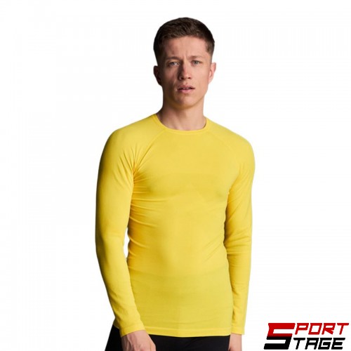 Мъжка Спортна Термо Блуза MUSAI Joto Thermal Long Sleeve T-Shirt Yellow