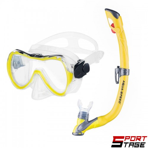 Комплект Маска и Шнорхел AQUA SPEED Snorkeling Set Enzo-Evo Junior 18