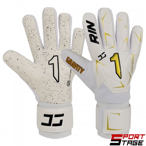 Вратарски Ръкавици RINAT Ares Gravity Joan Garcia Barcelona White/Gold