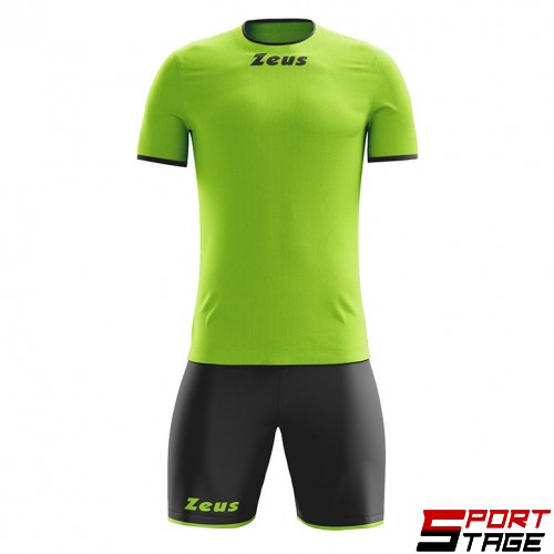 Детски Футболен Екип ZEUS Kit Sticker Verde Fluo/Nero