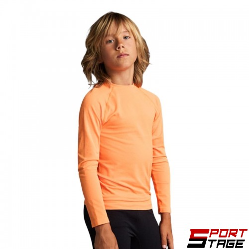 Детска Спортна Термо Блуза MUSAI Joto Thermal Long Sleeve Kids T-Shirt Fluor Orange