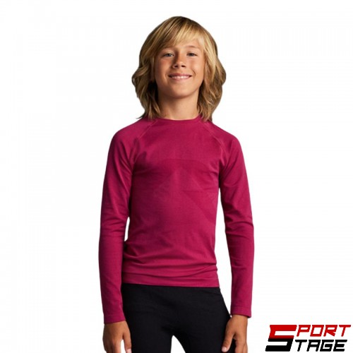 Детска Спортна Термо Блуза MUSAI Joto Thermal Long Sleeve Kids T-Shirt Burgundy