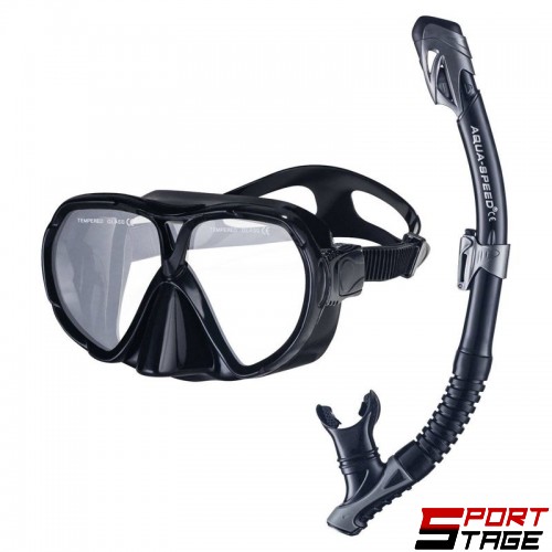 Комплект Маска и Шнорхел AQUA SPEED Snorkeling Set Vanua Borneo 07