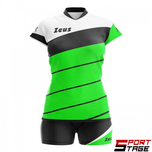 Дамски Волейболен Екип ZEUS Kit Lybra Donna Verde/Nero