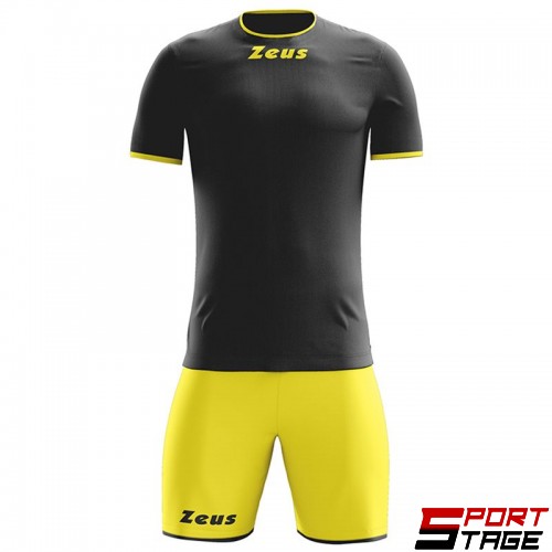 Детски Футболен Екип ZEUS Kit Sticker Nero/Giallo