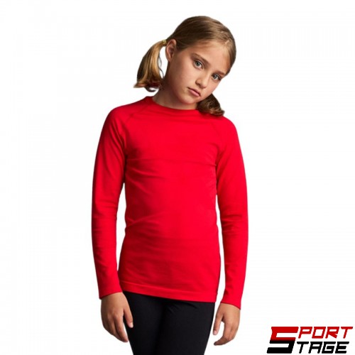 Детска Спортна Термо Блуза MUSAI Joto Thermal Long Sleeve Kids T-Shirt Red