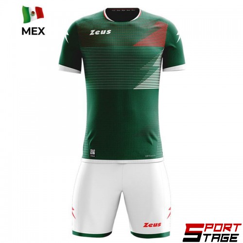 Детски Спортен Екип ZEUS Kit Mundial MEX Verde/Bianco