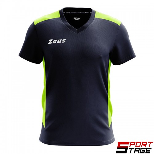 Детска Тениска ZEUS Shirt Start Blu/Giallo Fluo