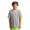 Детска Тениска MUSAI Afiki Kids T-Shirt Light Grey/Fluor Yellow