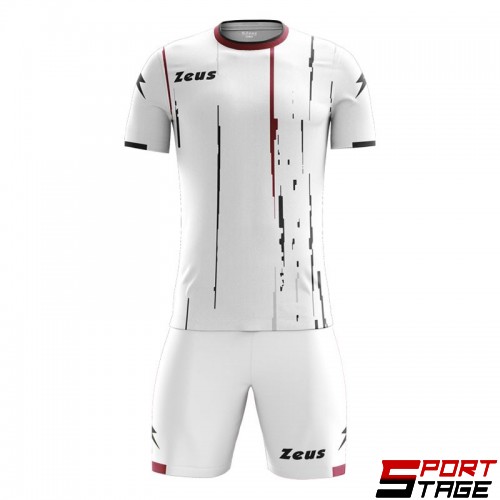 Детски Спортен Екип ZEUS Kit Bolt White Granata/Nero