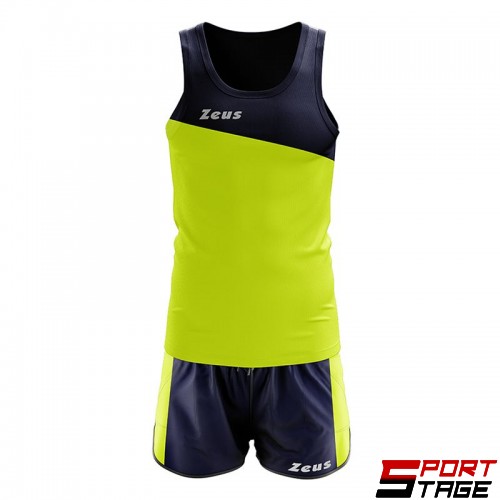 Екип За Бягане ZEUS Kit Robert Blu/Giallo Fluo