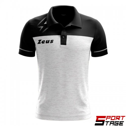 Мъжка Тениска ZEUS Polo Bikolor Bianco/Nero
