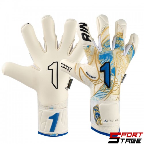 Вратарски Ръкавици RINAT Asimetrik Aero Pro World Cup White/Blue