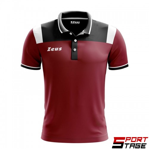 Мъжка Тениска ZEUS Polo Vesuvio Granata/Nero