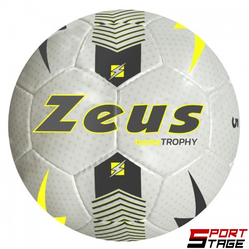 Футболна Топка ZEUS Pallone Trophy Bianco/Giallo Fluo