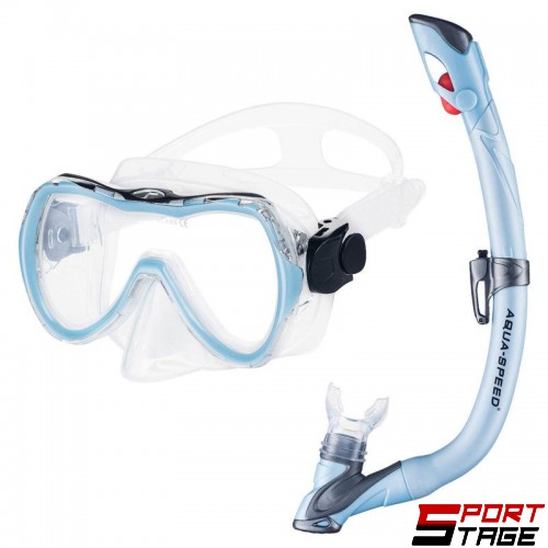 Комплект Маска и Шнорхел AQUA SPEED Snorkeling Set Enzo-Evo Junior 02
