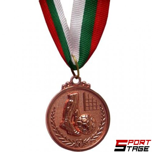 Медал футбол, 4 см, Бронзов /00017803/