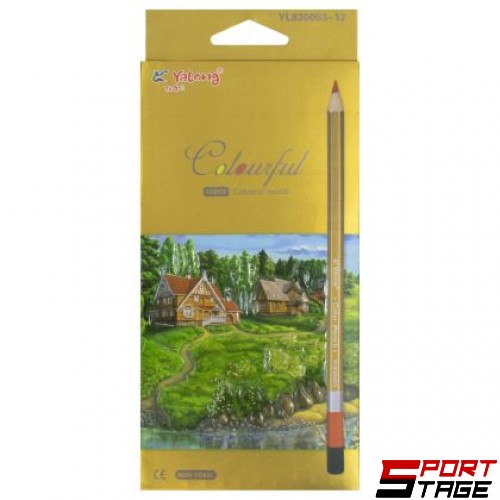 Цветни моливи YALONG, 12 цвята /120073/