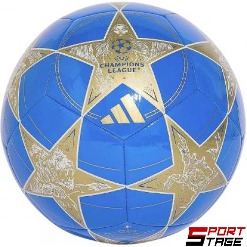 Футболна топка ADIDAS UCL Club 2025/2026 League Stage, Размер 5, Син със златист /36019602/