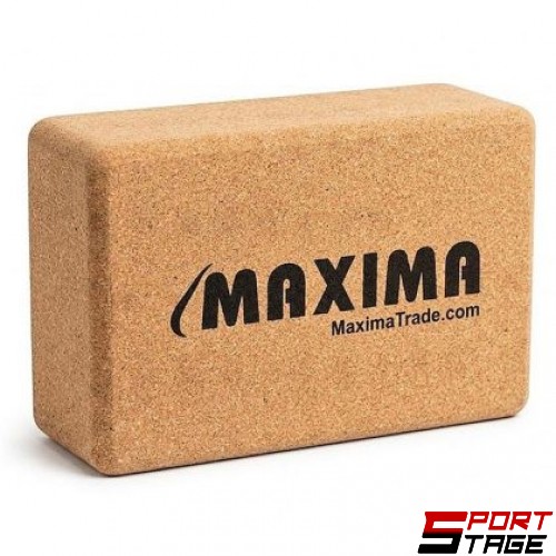 Корков йога блок MAXIMA, 23х15х8 см, 690 г /300001/